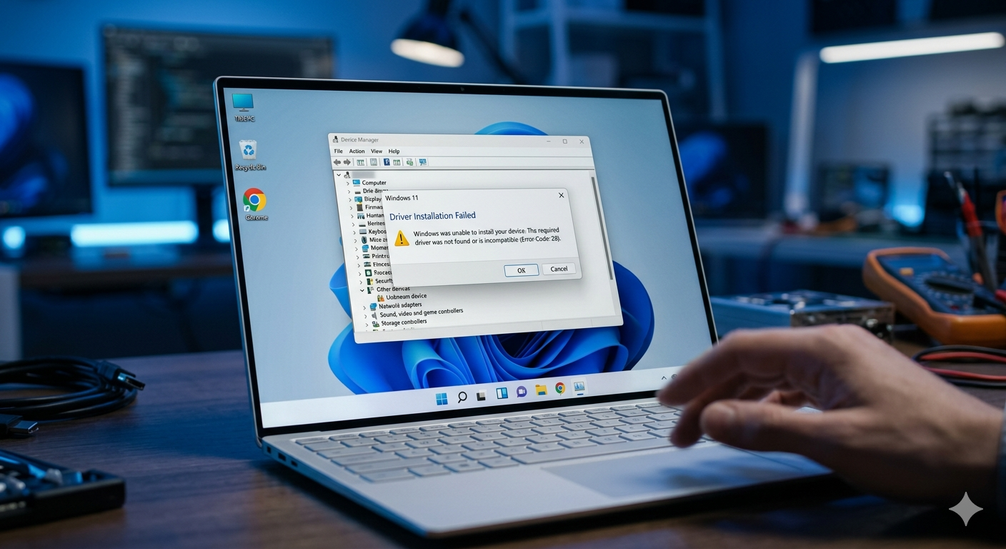 fix driver not installing in windows 11 device manager