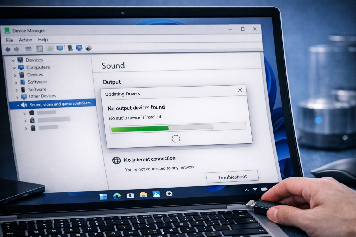 update audio driver in device manager windows fix