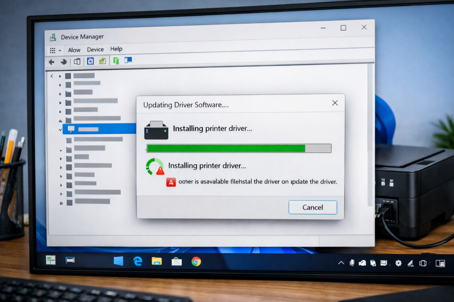 update printer driver in device manager windows